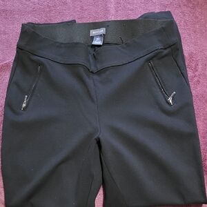 ⚡️5/$20…Massini Elegant Black Trousers with Zipper Accents